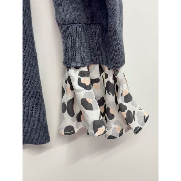 LOFT Sweater Boatneck Gray Size Medium Office Long Sleeve Shirt - Picture 6 of 8